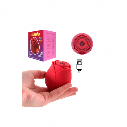 VIBRADOR CON ONDAS DE AIRE CAMTOYZ ROSE RECARGABLE FUCSIA
