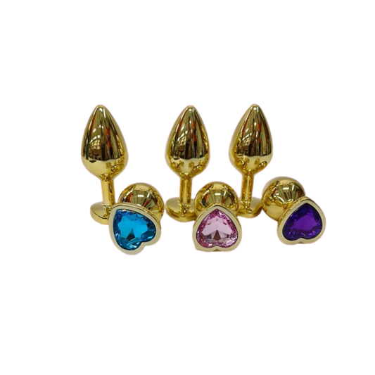 Plug Dorado Corazón Talla M