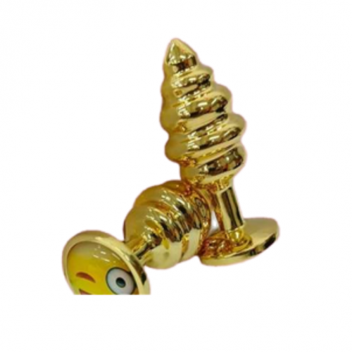 Plug dorado emoji talla M