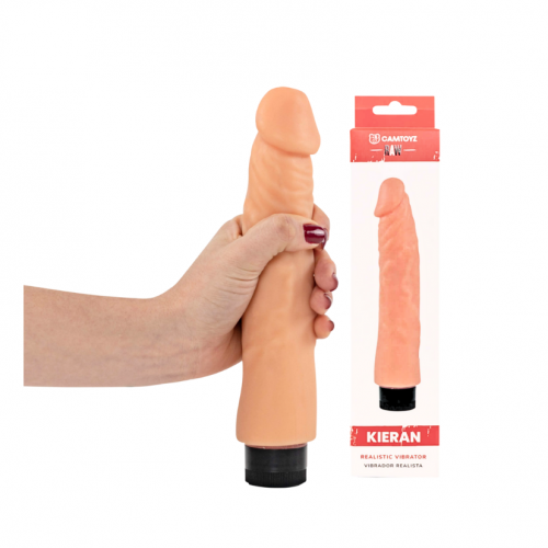 VIBRADOR CAMTOYZ KIERAN PIEL PILAS AA X2