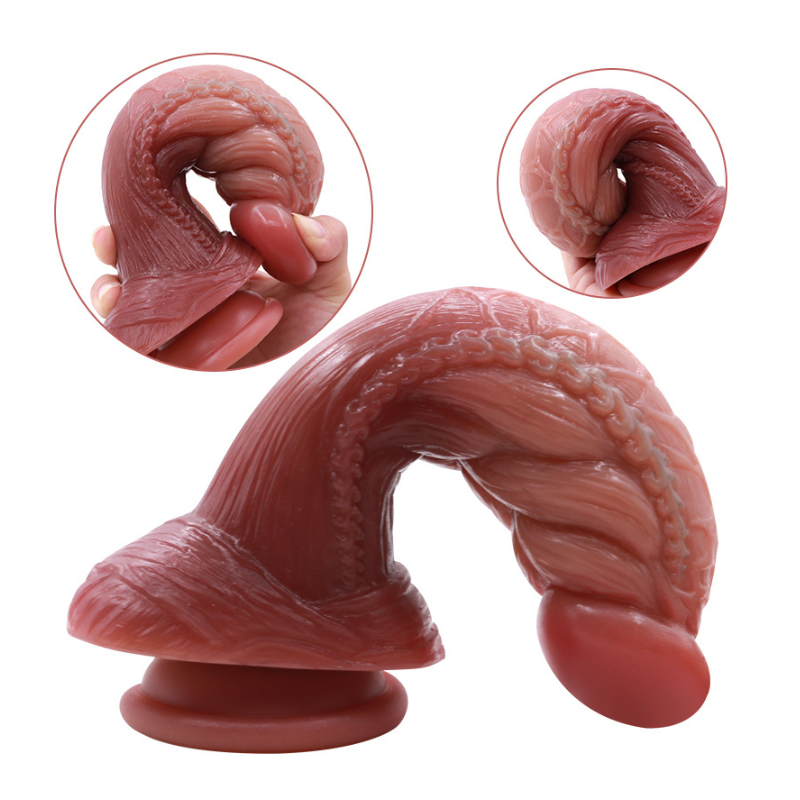 Dildo Heteromórfico Gusdun Dragon Root 19.5 cm Café (Sin Caja)