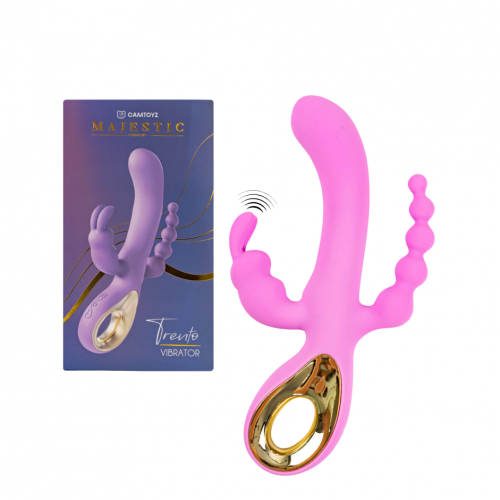 VIBRADOR CAMTOYZ TRENTO TRIPLE ESTIMULACIÓN ROSADO