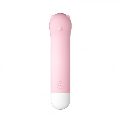 VIBRADOR TIPO BALA LUST CLUMSY BEAR RECAGABLE ROSADO 10CM
