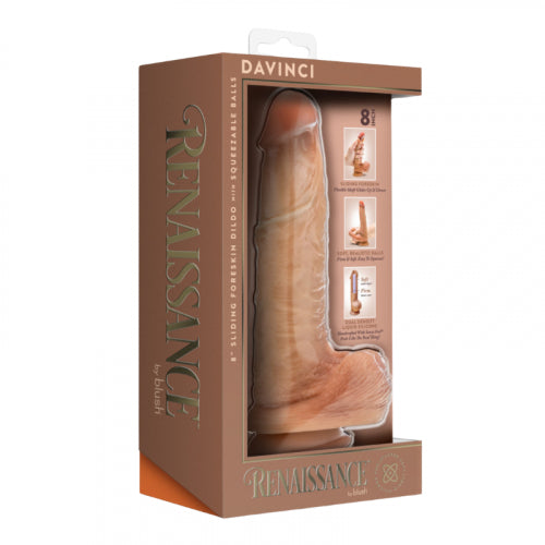 CONSOLADOR RENAISSANCE DAVINCI PREPUCIO DESLIZANTE Y BOLAS APRETABLES MOCA