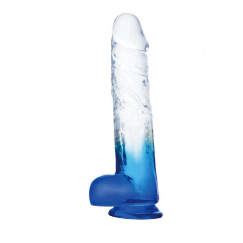CONSOLADOR ENDURO BLASTER YY942 9.5" COLOR DEGRADADO TRANSPARENTE AZUL