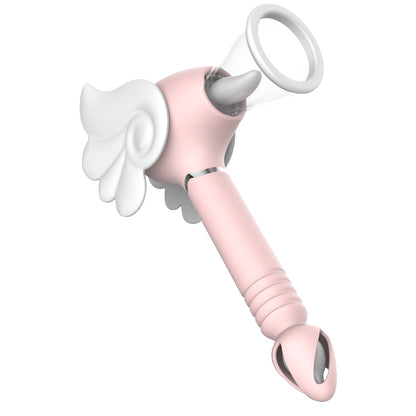 VIBRADOR CON EMPUJE SUCCIÓN Y LENGUA SAKURA